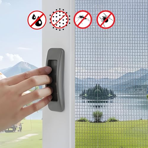 High Density dustproof and Pollen Proof net Window Screen mesh roll Used to Replace Screen Windows and Doors (Black high-Density mesh,394''×49''(1000×125cm) - color: Black high-density mesh, size: 49in x 32.5ft