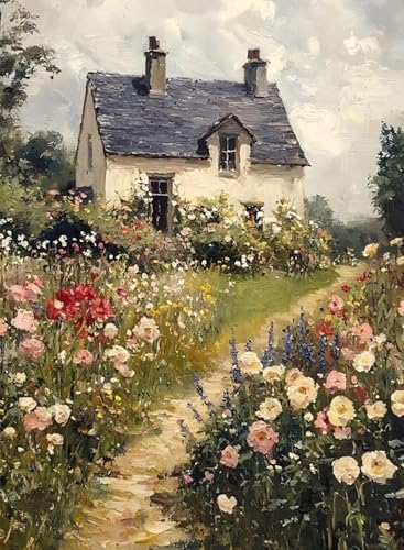Farmhouse Diamond Art Kits for Adults Round Diamond Painting 12x16 Inch - color: DD151