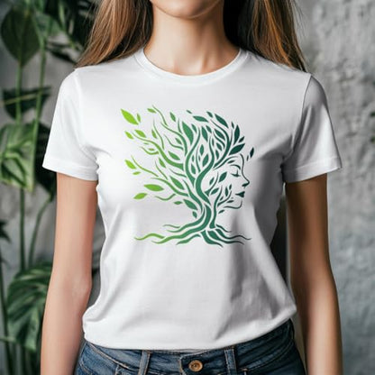 Tree of Life Stencil, Tree Woman Face Reusable Painting Template - style: Tree Woman Face