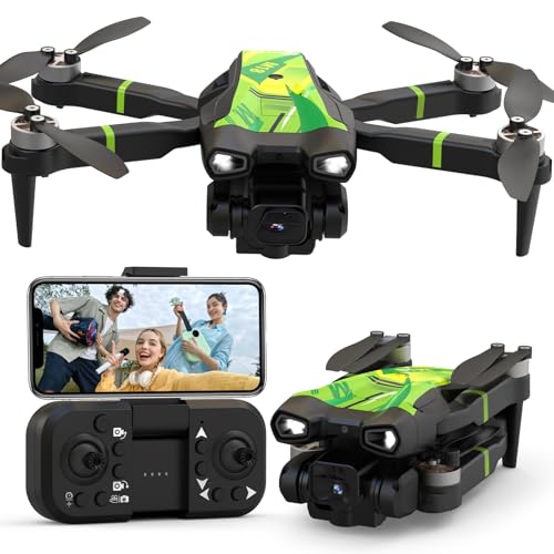 M18 1080P Mini Drone with Brushless Motor Foldable RC Quadcopter for Adults Optical Flow Positioning Headless Mode