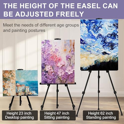 AROIC 10 Pack Painting Display Easel Stand Portable Adjustable Metal Tripod - style: 10P