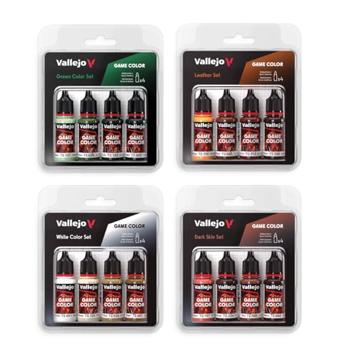 Vallejo - Black Color Set, Game Color, 4 Bottles x 0.6 fl.oz. - style: Black Color Set