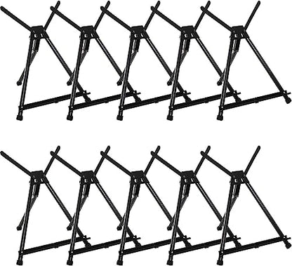 MEEDEN 10 Pcs Tabletop Easel: Aluminum Tripod Easel for Painting Display - size: 10-Pack