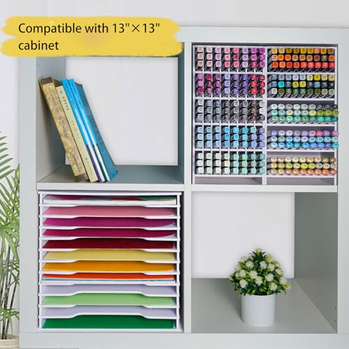 SANFURNEY 204 Slot Marker Organizer, Desktop Art Supply Storage Rack - size: Marker Rack-5 Slots