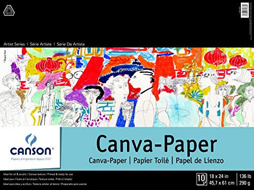Canson Figueras Canvas Paper Pad, White, 18x24 in - size: 18" x 24"