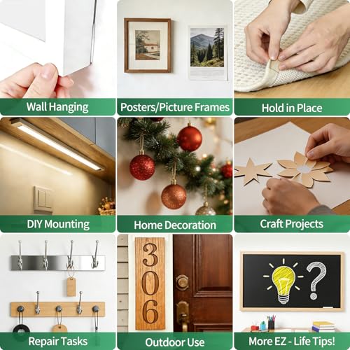 EZlifego Heavy Duty Invisible Bond Nano Double Sided Mounting Tape, 9.85FT - size: 9.85 Feet