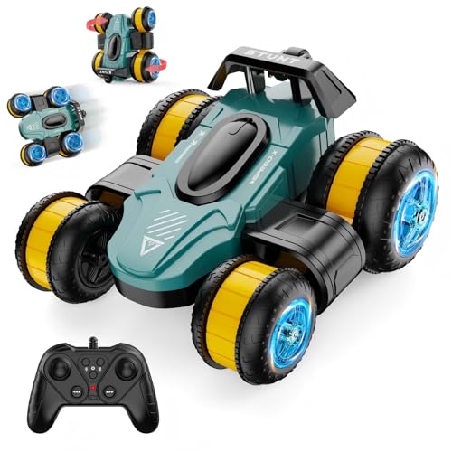 High Speed Drift Remote Control Stunt Deformation Car, Birthday Gifts - color: Green