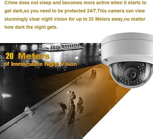 Real HD 4MP Analog Coax Dome TVI CVI CCTV Surveillance Security Camera, 2.8mm 100° Wide Viewing Angle, 65ft IR Night Vision, Outdoor, Full Metal Housing, ONLY Compatible with 4MP, 5MP and 8MP DVR
