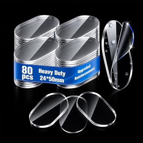 80 PCS Nano Double Sided Adhesive Pads,Waterproof No Damage Removable Heavy Duty Mounting Tapes,Clear Residue-Free Extra Strong Sticky Pads for Walls,Hanging Pictures,DIY Craft Home Office - color: Clear-80pcs