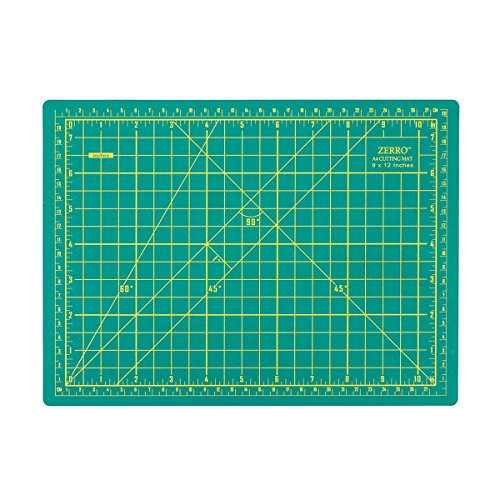 ZERRO Cutting Mat 12" x 9" Self Healing Rotary Cutting Mat A4 - size: 12"L x 9"W