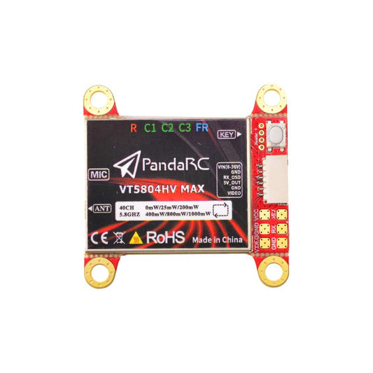 PandaRC VT5804HV MAX 5.8GHz FPV VTX 0mW/25mW/200mW/400mW/800mW/1000mW switchable with osd transmitter for Long-Distance FPV Racing Drone
