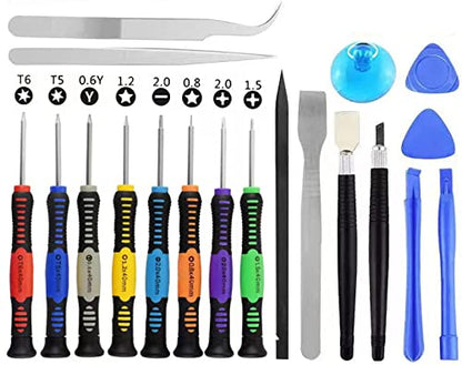 Screwdriver Set 20 PCS Cellphone Repair Tool Small Magnetic Kit with Phillips Flathead Pentalobe Torx Opening Pry for iPhone Mac iPad Samsung