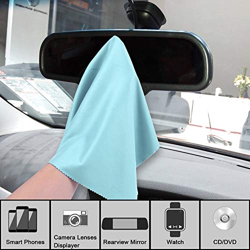 Wisdompro 4-Pack 16x16 Inch Extra Large Microfiber Cleaning Cloths, Mint - color: Mint