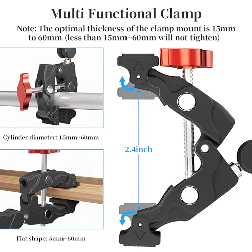 Clamp Camera Mount for Insta360 X6 X5 LUNA Ultra Pocket 4 Pro Accessories
