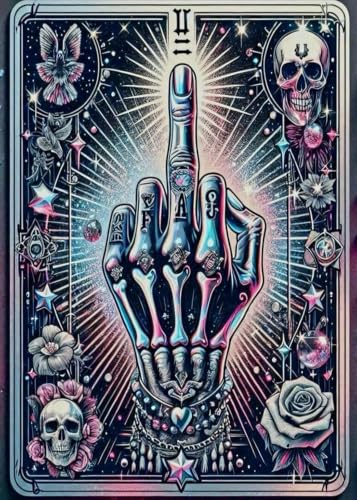 ZeeLionArt Diamond Art Kit, Halloween Middle Finger Tarot, 12 x 16 Inch - color: DP04331