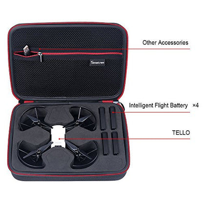 Smatree 3.6L Carry Case for DJI Tello Drone with 4 Tello Flight Batteries