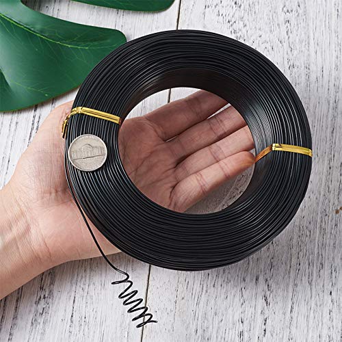 Craftdady 459 Feet Black Aluminum Wire 17 Gauge Bendable Metal Craft Wire 1.2mm Flexible Sculpting Wire for Doll Skeleton Gem Wrapping Jewelry Making - color: Black, size: 1.2mm, 17 Gauge
