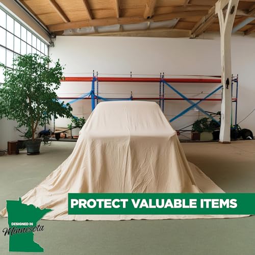 EZ Drop Painter's Large Canvas Fabric Drop Cloth for Painting (9 ft. x 12 ft.) - size: 9 ft. x 12 ft.