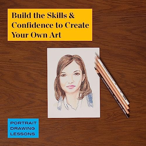 Prismacolor Technique Art Supplies & Digital Art Lessons, Portrait Drawing Set Level 1, 26 Count - Creative Activity, Learn to Draw, For Beginner Artists