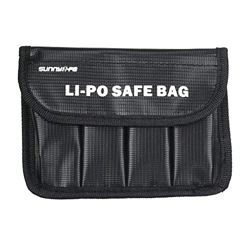 Explosion Proof LiPo Li-Po Battery Bag for DJI OSMO/OSMO Mobile/OSMO+/OSMO RAW and PRO – Fire-Proof Safety Guard and Storage Case Pouch - for Safe Charging and Transport - up to 4 Batteries