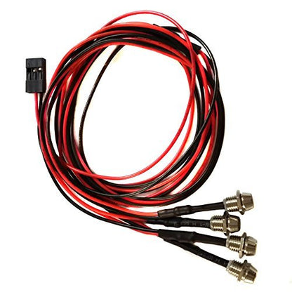 4LED Light Headlights Taillight Kit Accessories & Metal 25T Servo Horn M3 Threads Steering Arm Server Rocker