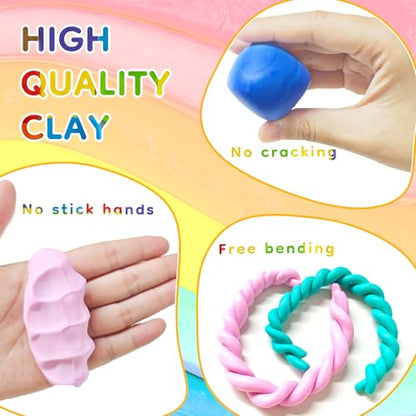 Artecho Polymer Clay Kit, 82 Colors Oven Bake Clay - color: 82 colors