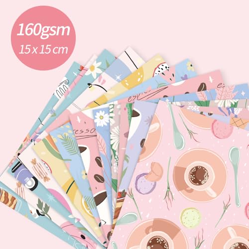 6x6" Cardstock Single Sided Scrapbooking,Craft Decorative Scrap Book Paper - color: 24sheets-cartoon