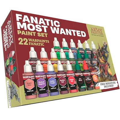 The Army Painter, Warpaints Fanatic Most Wanted Paint Set, 22 x 18 ml