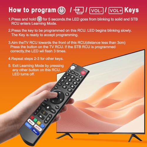 V3 Pro Voice Remote Control Replacement Compatible for vSeeBox V1/V2,V3/V2/V1/V5 Pro,V6/V3 Plus,Max/Elite/Max Intelligent Bluetooth Voice Remote Control