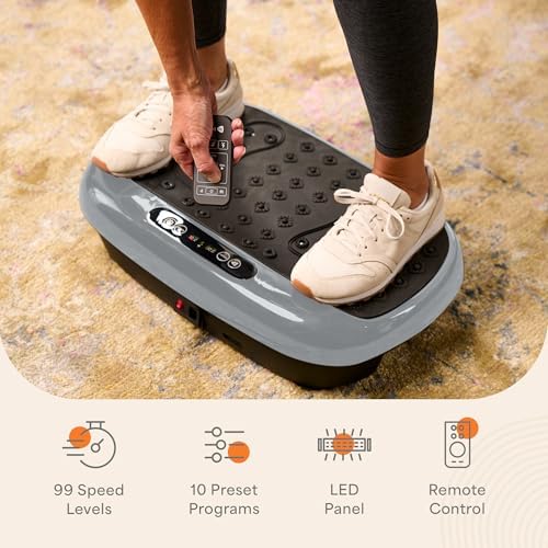 Lifepro HexaPlate Lite Compact Vibration Plate with Magnetic Acupoints - color: Silver