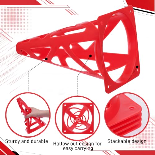 Tuanse Training Cones for Soccer Agility Drills - color: Red