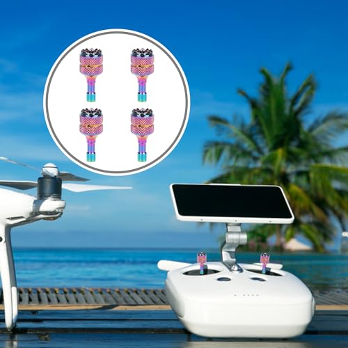 3 Pro/4 Pro Control Sticks, 4pcs Detachable Aluminum Alloy Drone Joysticks Remote Controller Replacement Accessories(Colorful)
