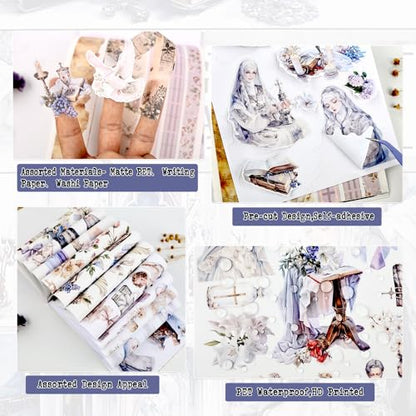 Christian Journal Sticker Book, A5 Pre-Cut Scrapbook Stickers - color: Gloria Cantical