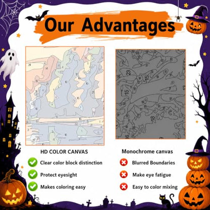 SUJINMEI Ghost Paint by Numbers Kit for Adults Without Frame 16X20 inch - color: MT23184-US