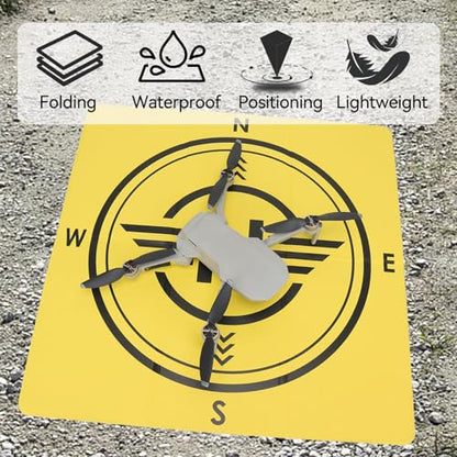 Drone Landing Pad, Universal Waterproof Portable Fast-Foldable Helipad for DJI Mini 5 Pro/4/3/2 SE/4K/DJI Neo/Flip/Mavic 3/RC Quadcopters (16.93inch/43cm)