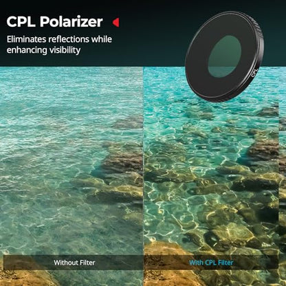SmallRig Threaded Filter Kit for DJI Osmo Action 6 4 Pack - 6036 - style: Threaded Filters: CPL+ND8+ND16+ND32+Lens Cover