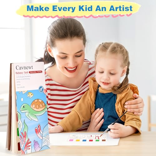 Cavnewt Watercolor Coloring Books for Kids Ages 4-8 - color: 1Pack Genie Garden