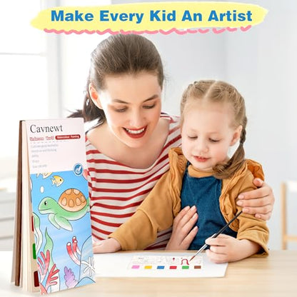 Cavnewt Watercolor Coloring Books for Kids Ages 4-8 - color: 1Pack Genie Garden