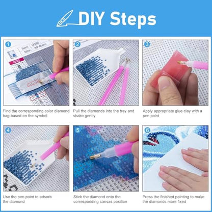 AIBOERL Diamond Art Kits for Adults, Gnome Acrylic Hanging Suncatcher - color: DP03579