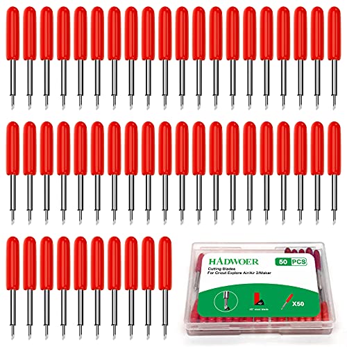 Hadwoer 50-Pack 45 Degree Fine Point Blades Compatible with Explore Maker - color: Red-50pcs 45 Degree Standard Blades