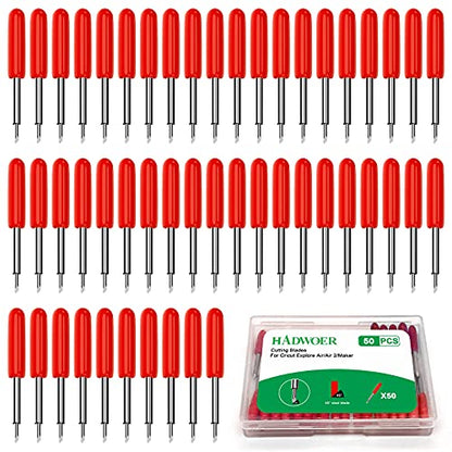Hadwoer 50-Pack 45 Degree Fine Point Blades Compatible with Explore Maker - color: Red-50pcs 45 Degree Standard Blades