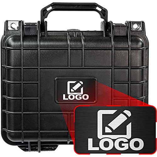 Eylar Small 10.62" Deep Gear, Equipment, Hard Camera Case with Custom Logo Plate, Waterproof with Foam TSA Standards, Lockable for Cameras, Lenses, Drones, Gear (Black) - color: Black
