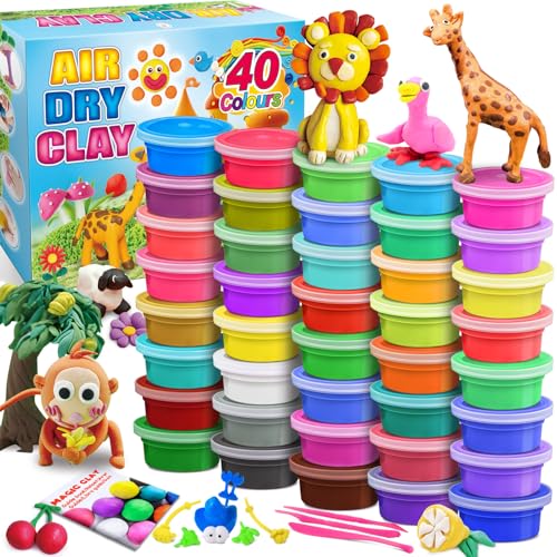 Modeling Clay Kit, 40 Colors Air Dry Clay - color: 40 Colors