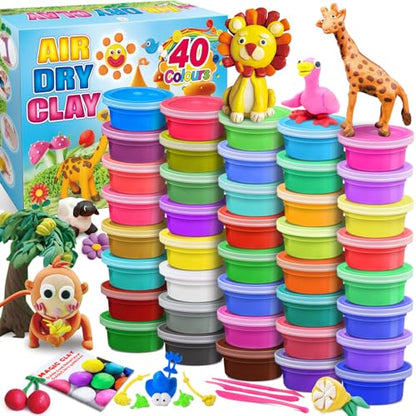 Modeling Clay Kit, 40 Colors Air Dry Clay - color: 40 Colors