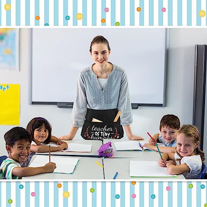Newcotte 6 Pcs Half Apron for Teachers Waist Apron with Pockets