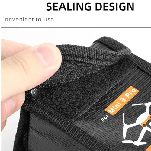 Flight Battery Safe Bag for DJI Mini 3 Pro /4 Pro Protective Case Transport Lithium battery Safe Explosion-proof bag Accessories for Mini 3/4 (for 2pcs batteries) - size: for 2pcs batteries