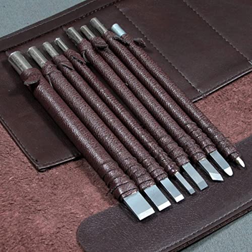 Stone Carving Tool Set Chisel Carving Tool Carving Kit 8pcs Engraving Carve Cutting Blade Chisel Tool Set Tungsten Steel for Soft Stone