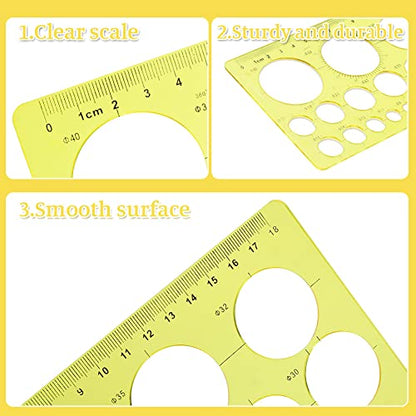 LOKUNN Circle Template Circle Round Stencil Templates Round Hole - color: 1 pcs yellow