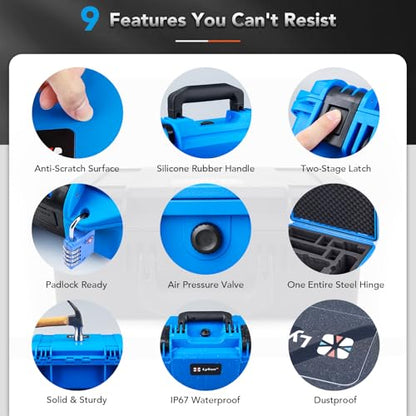 Lykus Titan M400 Hard Case for DJI Mavic 4 Pro and DJI RC Pro 2/RC2 - color: Blue
