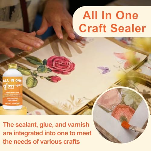 1DFAUL Crafts Sealer Gloss Finish, 200ml All Purpose Craft Glue - style: A1 Gloss